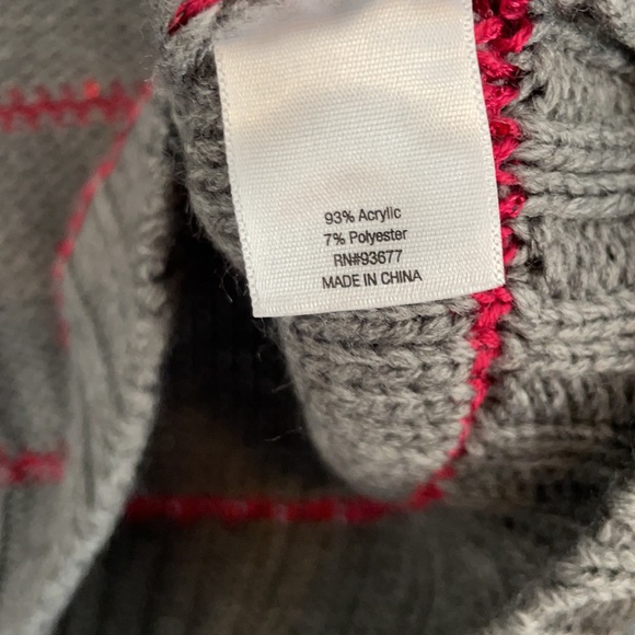 Grey and red striped sweater, size L - Picture 5 of 5